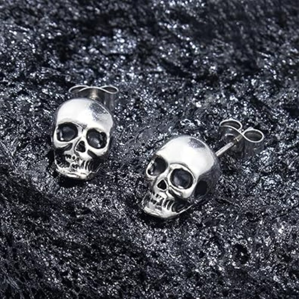 Skull Earrings Punk‎ Goth Rock Style